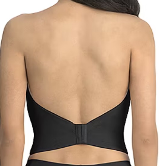 Dominique Black Valerie Deep V Wire Backless Strapless Bridal Bra 38DD - Picture 3 of 4